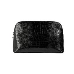 Luxury Crocodile PU leather Travel Cosmetic Bag Women Makeup Pouch