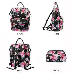 LOVEVOOK 2022 fashion casual floral printing bag pack large capacity waterproof hiking backpacks womens travel backpacks