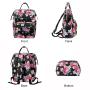 LOVEVOOK 2022 fashion casual floral printing bag pack large capacity waterproof hiking backpacks womens travel backpacks