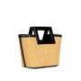 2023 new design Straw Basket Bag Woven Tote Bag for Summer Beach PU Leather Strap Raffia Handbag for Women