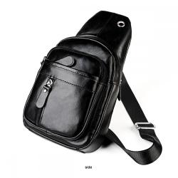 large capacity cowhide layer multifunctional fashionable crossbody phone bag men's genuine leather chest bag