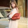 Ladies Luxury Handbags New Style Genuine Leather Designer for Women with Zipper Closure Two Portable Handles Polyester Lining