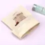 Eco-friendly Natural Cotton Drawstring Key Chain Scraper Packaging Pouch Custom Logo Organic Dust Gift Muslin Bag