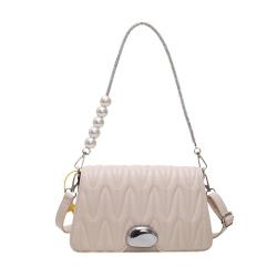 Famous Brand New Fashion Simple Trendy Style Tote Bag Women Lady PU Lining Leather Portable Zipper Underarm Chain Shoulder