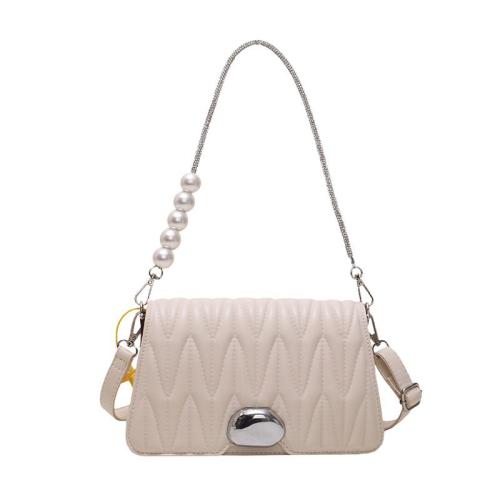 Famous Brand New Fashion Simple Trendy Style Tote Bag Women Lady PU Lining Leather Portable Zipper Underarm Chain Shoulder