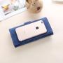 2024 New Fashion Korean Style Clutch Purse Three Layers Wallet Women's Long Zipper Hasp Wallet