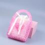 Custom logo handmade acrylic beads hand bag 2024 Wholesale Bulk India Pink Heart Glass Seed Beaded Tote Clutch Bag
