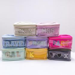 Wholesale Portable Handle Waterproof Transparent Open Top Makeup Cosmetic Organizer Clear Toiletry Bags Large Travel Bag