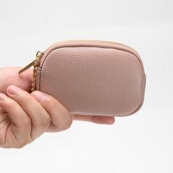 Women's Mini Coin Purse Wholesale Hand Zipper Key Chain Wallet Customization Leather Girl Pouch Makeup Key Chains carteras para mujer