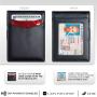 Custom leather money clip carbon fiber wallet rfid money clip slim men money clip wallet