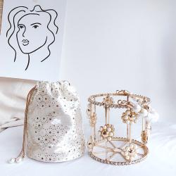 Women Fashion Handbags Designer Shoulder Bags Vintage Diagonal Small Pearl Bag