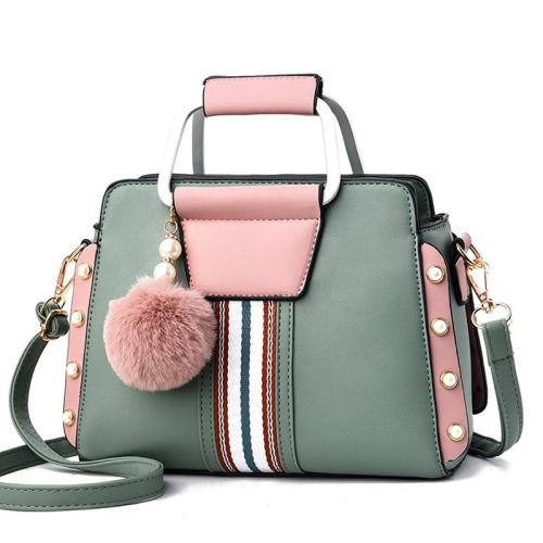 ZR282 2023 New Fashion European and American Matching Contrast PU Large Capacity Women's Bag Shoulder Bag