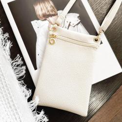 2024 Ladies Litchi Mobile Phone Bag Single Strap Fashionable Shoulder Daytime Joker Messenger Bag Portable for Women