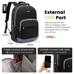 2023 LOVEVOOK fashion Work business women purse large Computer Bookbag Nurse Teacher Bag custom travel 15.6inch laptop backpacks