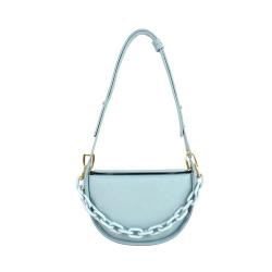 Hot Brand Fashion Handbags From china Half Moon Handbag With Acrylic Chain Saddle Bags