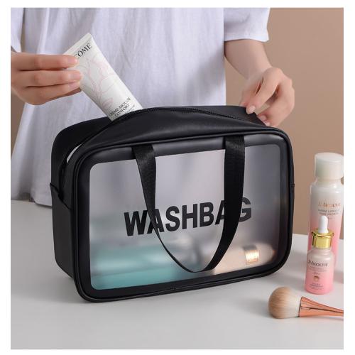 Gelory Travel Portable Fashion TPU Makeup Wash Bag Custom Logo Waterproof Clear Cosmetic Bag Set