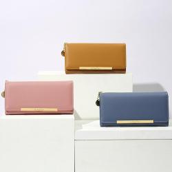 New Women's Long Solid Color Multi Card Wallet