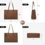 2pc/set Fashionable office lady computer tote handbag set large leather shoulder bags Croc solid laptop briefcase bags for women