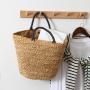 Summer Vacation Straw Beach Bags for Women Trendy Woven Tote Bucket Bags Shoulder Handbags Large Beach Bag for Women for Holiday