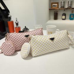 High quality printed armpit bag two sets of 2024 new korean women's shoulder bags mobile phone bag