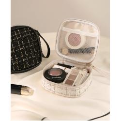 Fashion Custom Mini Tweed Cosmetic Bag Makeup Case Travel Portable Makeup Storage Bag