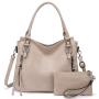 REALER 2023 designer luxury PU black womens shoulder bags large capacity women tote handbags.