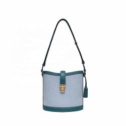Customized Factory Price New Design Canvas Womens Bucket Bags Eco Friendly Fashion Ladies Pu Leather Crossbody Bags
