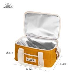 Thermal Bag Picnic Beach Cooler Insulated Soft Cooler Portable Tote Shoulder Bag CANS Polyester Waterproof Dry Cooler Bag CN;GUA