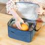 Portable Lunch Bag Food Thermal Box Durable Waterproof Office Cooler Lunchbox with Shoulder Strap Picnic Bag for Couples