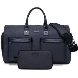 BSCI Factory Custom 45L Foldable Luggage Carrier Duffle Bag Roll Up Travel Garment Duffel Suit Bag includes Toiletry Bag