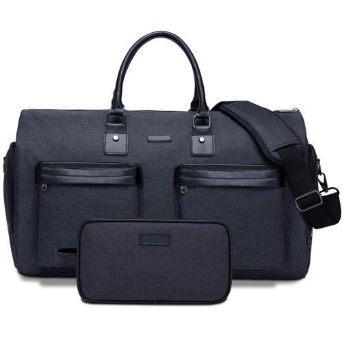 BSCI Factory Custom 45L Foldable Luggage Carrier Duffle Bag Roll Up Travel Garment Duffel Suit Bag includes Toiletry Bag