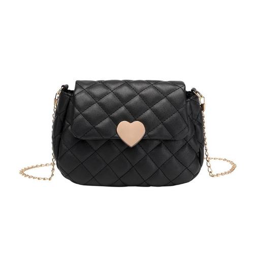 Heart-shaped embroidery bag 2024 ladies women's shoulder bag female casual mobile phone bag diamond lattice