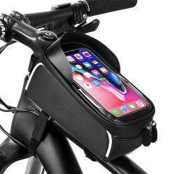 Custom PVC Rain Proof Touring Riding Small TPU Front Fancy Mountain Tube Leg Bike Mobile Phone Holder Bicycle Saddle Frame Bag