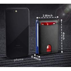 Customs Wallet Men Elegant Slim Wallet with Money Clip Unisex Multi Pockets Fashion Soft Grain Leather Wallet