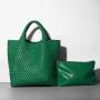 Top Quality Original Luxury Textured Female Ladies Handmade Handbag Large Capacity Famous Women Woven Style Bucket Tote Bags