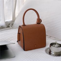 New Fashion Women's Sling Handbag Trend Simple One Shoulder Crossbody Bag Crocodile Pattern Hard Shell Square Box Bag For Women