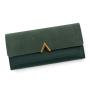 Ladies Long Slim Wallet Solid Color Coin Purse V-shaped Buckle Card Holders Money Wallet sac tendance 2024 carteras para mujer