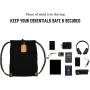 HMWPE Fabric Shoulder Bag Avoid Theft Backpack Waterproof Drawstring Level 5 Cut Resistant Anti-theft Bag With Lock