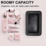 Portable Travel EVA Clear Toiletry Cosmetic Bag Case for Heavy Duty Make Up Pouch with Transparent Vinyl Windows