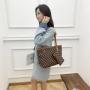 2024 2pcs set  Lady's Casual Chessboard Plaid Printed Tote Bag Single Strap High-Capacity Portable Wallet Pendant Shoulder Bag