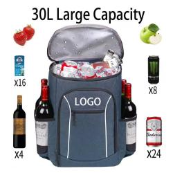 Custom Premium Reusable Leak Proof Large Picnic Camping Hiking Beach PEVA Golf Wine Beer Insulated Cooler Backpack