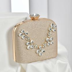 Bulk wholesale fashion women clutch bag crystal rhinestone purse flower evening bag sequin handbags women clutches