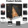 ZR735 Firewood Cover Bag Firewood Storage Waterproof Fireproof PVC Oxford Cloth Folding Travel Camping Firewood Stovepipe Winter