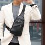 KBW664 New Fashion Men Business Chest Bags PU Leather Casual Crossbody High Quality Chest Shoulder Bag Outdoor Travel Sling Bags