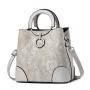 2024 wholesale High Quality glossy women's bags one shoulder crossbody woman PU leather handbags with flower pendant