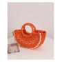 2024 Watermelons Shape Hand Weave Large Capacity Handbag Straw Beach Tote Hand Bag Fruit Shape Woven Basket Bag