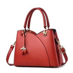 HR696 New Fashion Women Handbags PU Leather Ladies One Shoulder Crossbody Tote Bag Female Retro Pendant Versatile Mum Bag