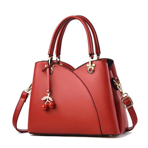 HR696 New Fashion Women Handbags PU Leather Ladies One Shoulder Crossbody Tote Bag Female Retro Pendant Versatile Mum Bag