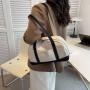 Autumn 2023 Leather Crossbody Bags for Women Canvas Large Capacity Student Leisure Shoulder Bag Handbag Manufacturer Customize