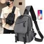 Fashion College Students Large Capacity Shoulder Crossbody Backpack Custom Logo Waterproof Chest Bag For Men